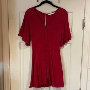 Anthropologie Lush Red Casual Dress (S)